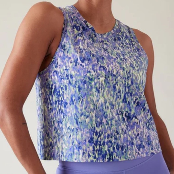 Athleta Tops - Athleta Colorful Abstract Watercolor Athletic Top